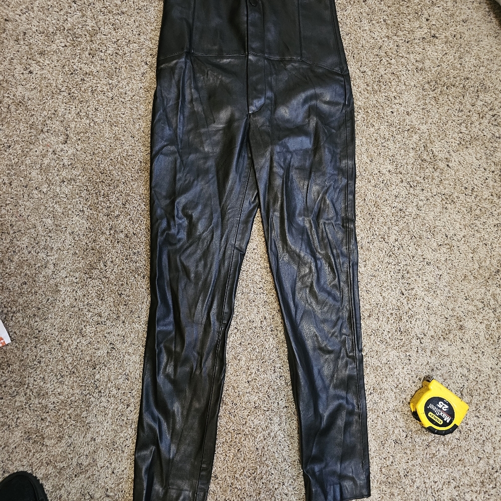 Zara pleather leggings nwt size small